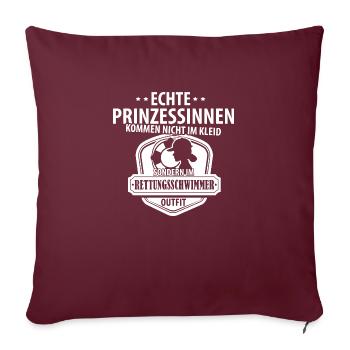 Rettungsschwimmer - Sofakissenbezug 45 x 45 cm - Burgunderrot - Vorne