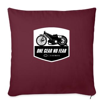Speedway - one gear no fear - Housse de coussin décorative 45 x 45 cm - bordeaux - Devant