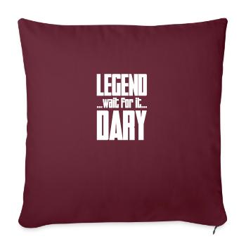 LEGEND ... Bitte warten BAV IT ... DARY - Sofakissenbezug 45 x 45 cm - Burgunderrot - Vorne