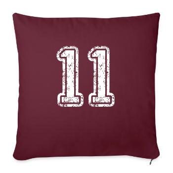 11 - Housse de coussin décorative 45 x 45 cm - bordeaux - Devant