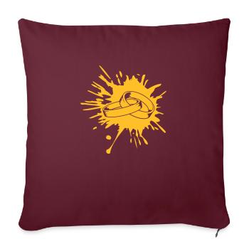 splashes of paint drops graffiti 2 connected - Sofa pillowcase 17,3'' x 17,3'' (45 x 45 cm) - burgundy - Front