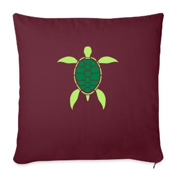modèle tatouage sous l'eau palmes nager plongée lo - Housse de coussin décorative 45 x 45 cm - bordeaux - Devant