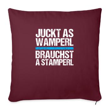 Bier - stamperl für wamperl - Sofakissenbezug 45 x 45 cm - Burgunderrot - Vorne