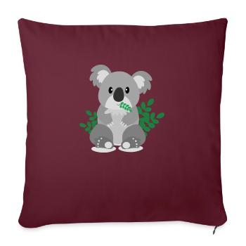 koala - Housse de coussin décorative 45 x 45 cm - bordeaux - Devant