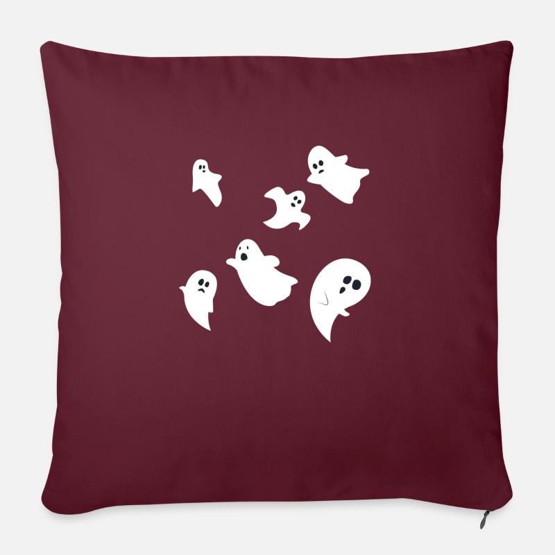 Halloween Ghosts Ghost Group Design simple - Sofakissenbezug 45 x 45 cm - Burgunderrot