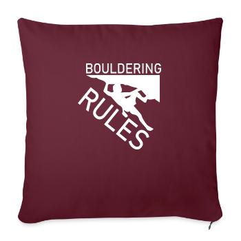 Bouldern Klettern Climbing - Sofakissenbezug 45 x 45 cm - Burgunderrot - Vorne
