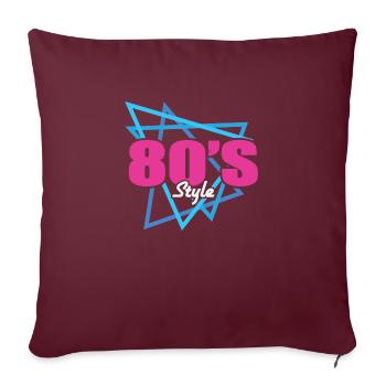80's style Shirts und 80er Jahre Geschenke 1980 - Sofakissenbezug 45 x 45 cm - Burgunderrot - Vorne