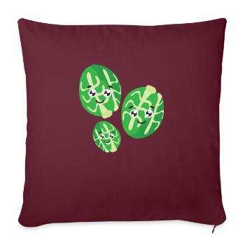 Chou de bruxelles - Housse de coussin décorative 45 x 45 cm - bordeaux - Devant