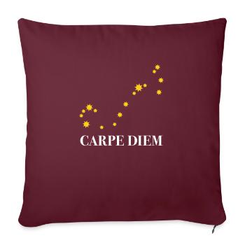 Carpe Diem nutze den Tag Sternbild Skorpion Himmel - Sofakissenbezug 45 x 45 cm - Burgunderrot - Vorne