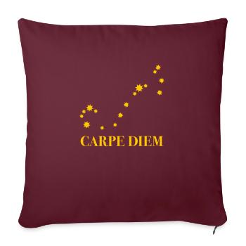 Carpe Diem nutze den Tag Sternbild Skorpion Himmel - Sofakissenbezug 45 x 45 cm - Burgunderrot - Vorne