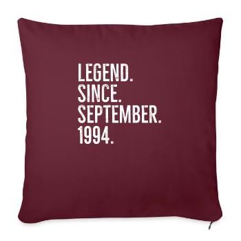 Légende depuis septembre 1994 - Housse de coussin décorative 45 x 45 cm - bordeaux - Devant