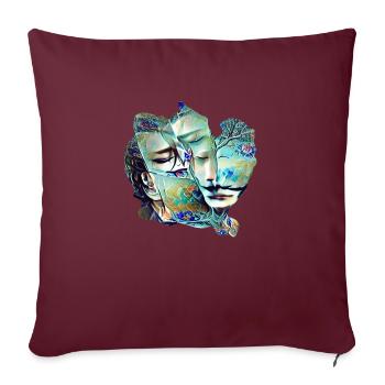 Ewige Liebe - Sofakissenbezug 45 x 45 cm - Burgunderrot - Vorne