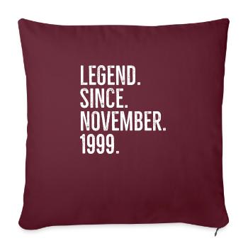 Légende depuis novembre 1999 - Housse de coussin décorative 45 x 45 cm - bordeaux - Devant