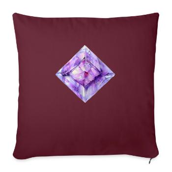 Cristal aquarelle - Housse de coussin décorative 45 x 45 cm - bordeaux - Devant