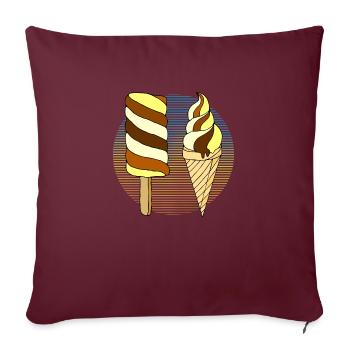 Glace - Housse de coussin décorative 45 x 45 cm - bordeaux - Devant