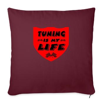 Tuning - Sofakissenbezug 45 x 45 cm - Burgunderrot - Vorne