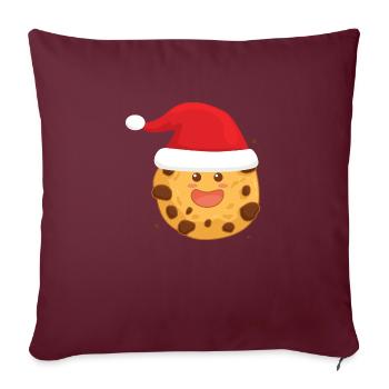 Christmas Chocolate Cookie Funny - Sofakissenbezug 45 x 45 cm - Burgunderrot - Vorne