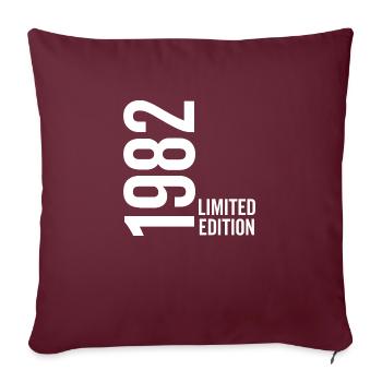 1982 Édition limitée - Housse de coussin décorative 45 x 45 cm - bordeaux - Devant