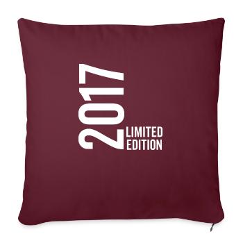 2017 Limitierte Edition - Sofakissenbezug 45 x 45 cm - Burgunderrot - Vorne