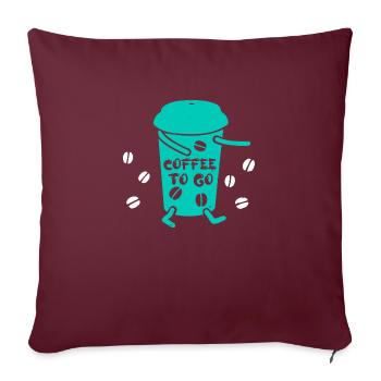 CAFÉ À EMPORTER CAFÉ DRÔLE - Housse de coussin décorative 45 x 45 cm - bordeaux - Devant