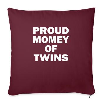 Grossesse Baby shower Babyshower Boy Girl - Housse de coussin décorative 45 x 45 cm - bordeaux - Devant