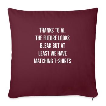 Chômage Dire anglais - Housse de coussin décorative 45 x 45 cm - bordeaux - Devant
