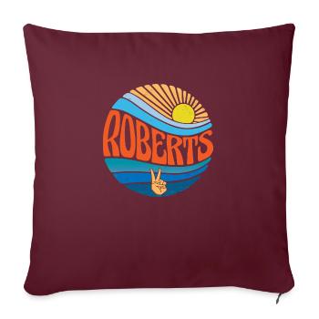 Roberts Shirt Vintage Sunset Roberts Groovy Tie - Housse de coussin décorative 45 x 45 cm - bordeaux - Devant