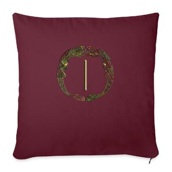 Isa - Housse de coussin décorative 45 x 45 cm - bordeaux - Devant