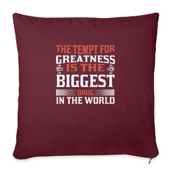 La tentation de la grandeur - Housse de coussin décorative 45 x 45 cm - bordeaux - Devant