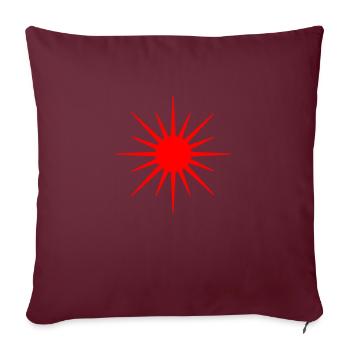 Rotes Sonnensymbol - Sofakissenbezug 45 x 45 cm - Burgunderrot - Vorne