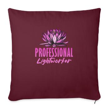 Travailleur de lumière professionnel - Housse de coussin décorative 45 x 45 cm - bordeaux - Devant