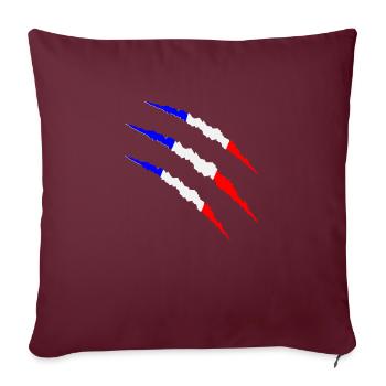 krallen frankreich - Sofakissenbezug 45 x 45 cm - Burgunderrot - Vorne