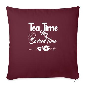 Tea Time Design - Vintage Design - Sofa pillowcase 17,3'' x 17,3'' (45 x 45 cm) - burgundy - Front