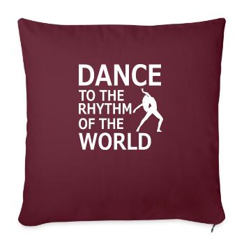 Dancing Dance Music - Sofa pillowcase 17,3'' x 17,3'' (45 x 45 cm) - burgundy - Front