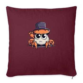 Sad Crab! - Housse de coussin décorative 45 x 45 cm - bordeaux - Devant