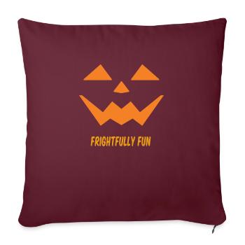 Citrouille d’Halloween Jack O Lantern Citrouilles effrayantes - Housse de coussin décorative 45 x 45 cm - bordeaux - Devant