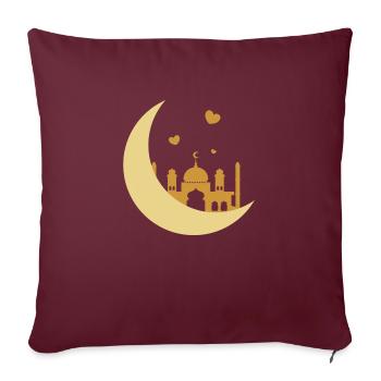 Ramadan Mubarak muslim islam Fasten moslem Allah - Sofakissenbezug 45 x 45 cm - Burgunderrot - Vorne