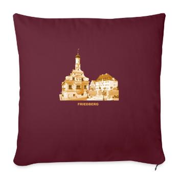 Friedberg Bayern Rathaus Schwaben Aichach - Sofakissenbezug 45 x 45 cm - Burgunderrot - Vorne