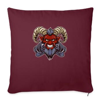 krampus - Housse de coussin décorative 45 x 45 cm - bordeaux - Devant
