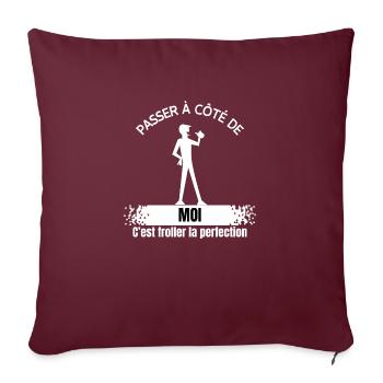 Passer à côté de moi - Housse de coussin décorative 45 x 45 cm - bordeaux - Devant