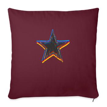 star drawn path cmyk 02 - Sofakissenbezug 45 x 45 cm - Burgunderrot - Vorne