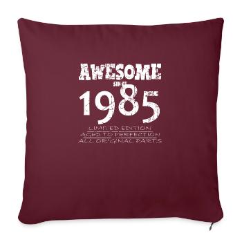 1985 - 39e anniversaire légendaire - Housse de coussin décorative 45 x 45 cm - bordeaux - Devant