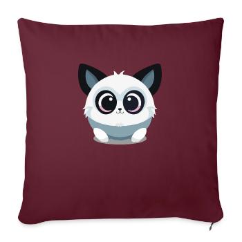 Animal mignon - Housse de coussin décorative 45 x 45 cm - bordeaux - Devant