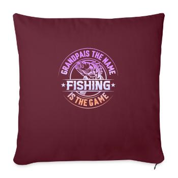 poisson, poisson, pêche, lac, mer, pêche, faune, exotique - Housse de coussin décorative 45 x 45 cm - bordeaux - Devant