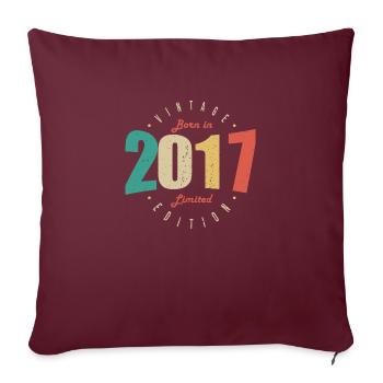 2023 Vintage Retro Jubiläumsgeschenk 2023 - Sofakissenbezug 45 x 45 cm - Burgunderrot - Vorne