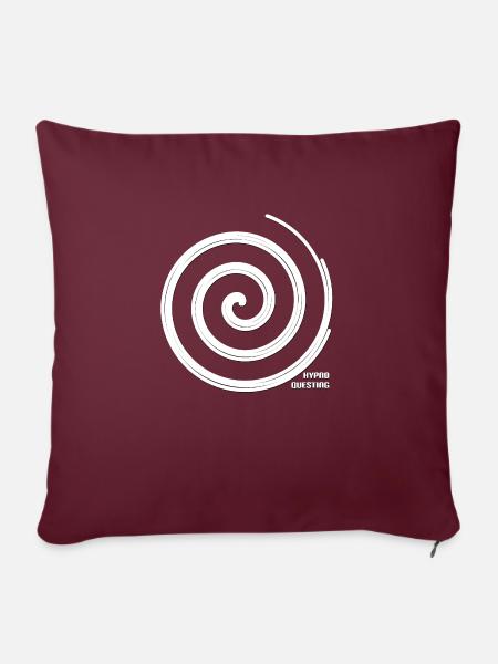 Hypnotische Spirale durch Hypnoquesting - Sofakissenbezug 45 x 45 cm - Burgunderrot