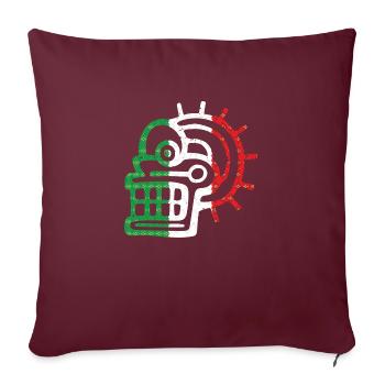 Symbole aztèque Maya mexicain Drapeau mexicain ancien - Housse de coussin décorative 45 x 45 cm - bordeaux - Devant