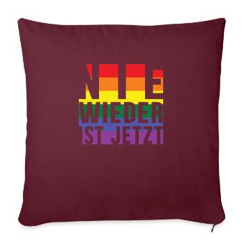 Plus jamais le lettrage Pride - Housse de coussin décorative 45 x 45 cm - bordeaux - Devant