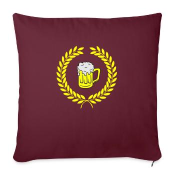 bier wappen - Sofakissenbezug 45 x 45 cm - Burgunderrot - Vorne