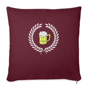 bier wappen - Sofakissenbezug 45 x 45 cm - Burgunderrot - Vorne